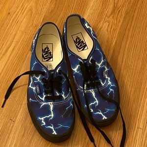 Vans Authentic Lightning Blue/Black Sneakers Unisex Sizes M-8/W-9.5 NWOT